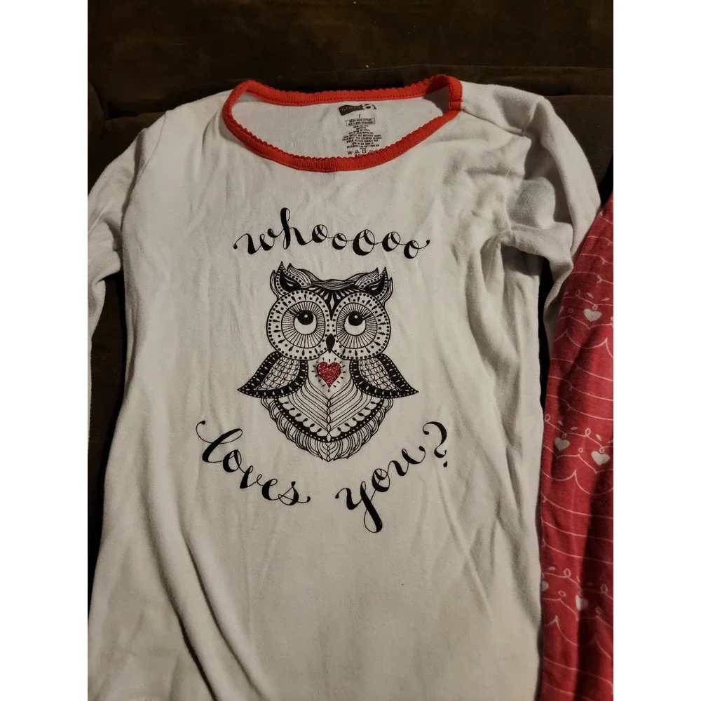 Crazy‎ 8 owl whooooo loves you? Valentine's day pajamas size 7